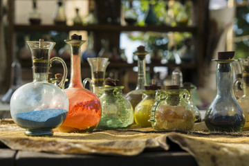  Vintage glass vials and bottles alchemy