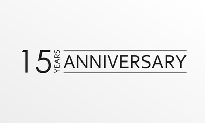15 years anniversary icon. Anniversary decoration template. Vector illustration.
