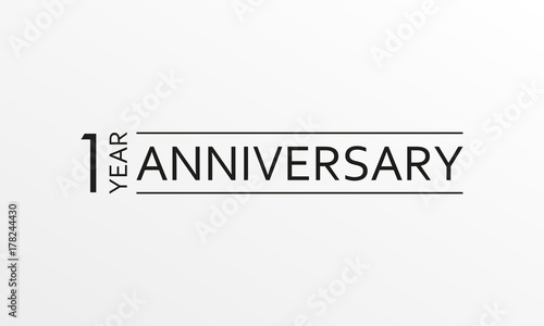 1 Year Anniversary Emblem Icon Or Label 1 Year Anniversary Emblem Icon Or Label Celebration And Congratulation Design
