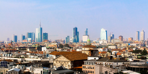 Fototapeta premium Panoramę Mediolanu we Włoszech