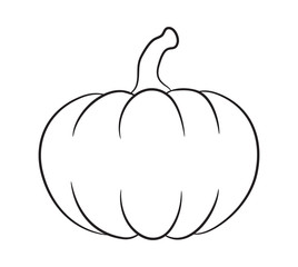 pumpkin outline vector  design isolated on white background