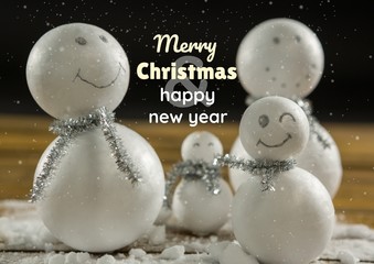merry Christmas and happy new year text on Christmas background - Powered by Adobe