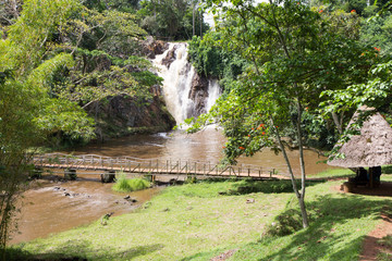 Ssezibwa Falls, Mukono, Uganda. 23 April 2017. A view of the waterfalls and a little pond with a...
