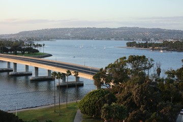 Fototapeta na wymiar San Diego Bay Bridge