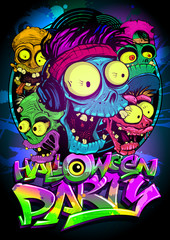 Halloween party vector poster