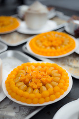 Thong yib, Thong yord, Med Ka Nun Thai dessert.