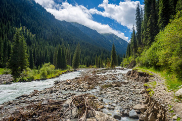 River in Karakol national park, Kyrgyzstan