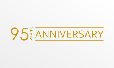 95 years anniversary icon. Anniversary decoration template. Vector illustration.
