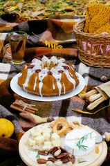 Autumn Picnic, Lunch Outdoors, Food Concept