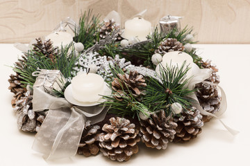 Christmas wreath of fir branches
