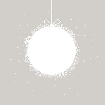 Vector winter;s ball with snowflakes