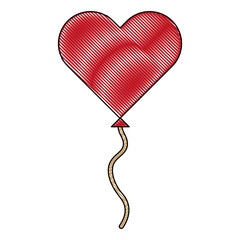balloon in heart shape icon