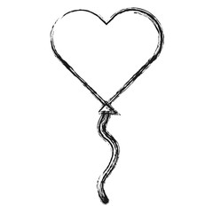 balloon in heart shape icon