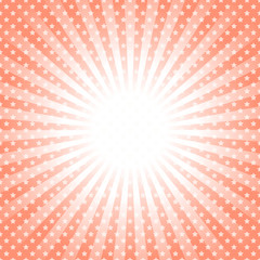 Pop Art template with stars, Retro sunburst ray in vintage style