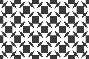  Black and white seamless geometric pattern