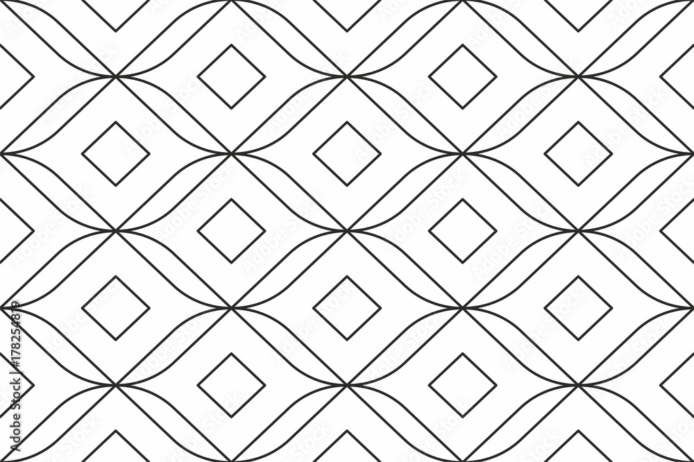 Poster geometric seamless pattern with linear
