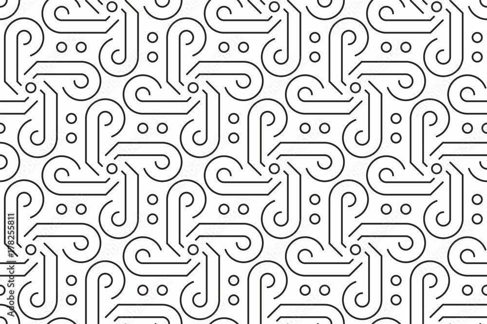 Poster geometric seamless pattern with linear