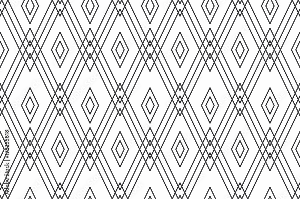Poster geometric seamless pattern with linear