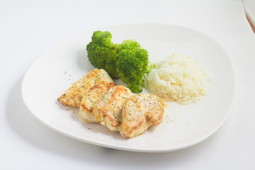 Chicken Fillet with rice and Broccoli