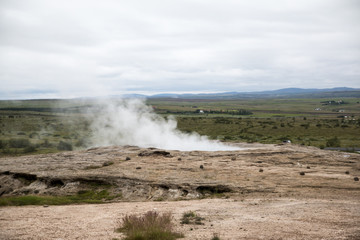 Der Große Geysir dampfend