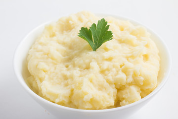 Potato puree or mashed potatoes in a bowl