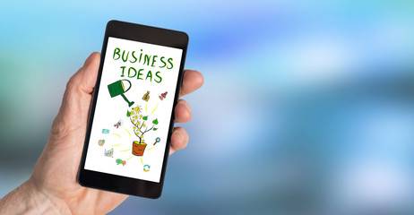 Business ideas concept on a smartphone