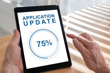 Application update concept on a tablet