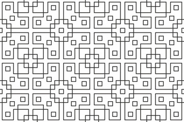 Geometric seamless pattern with linear