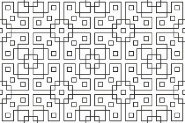 Geometric seamless pattern with linear