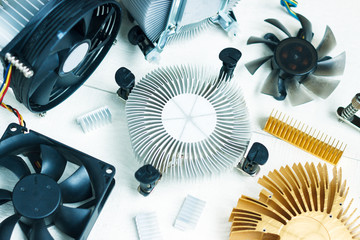 Radiators and fans for computer cooling