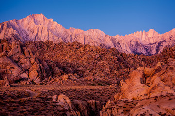 Sierra Nevada Mountains at sunrise