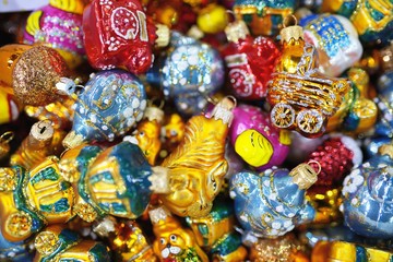 New Year toys on Christmas Fair