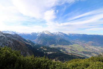 Fototapeta na wymiar Panorama Berchtesgadener Land mit Watzmann