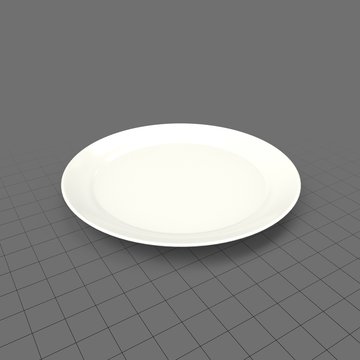 Round serving plate