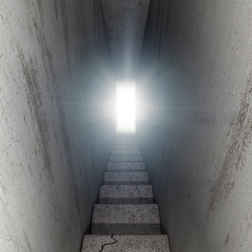 stairway up into light, 3D Illustration
