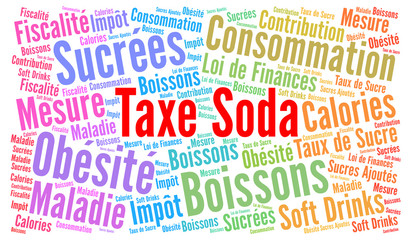 Fototapeta premium Taxe soda nuage de mots