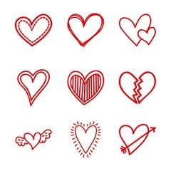 beautiful seamless romantic pattern with hearts