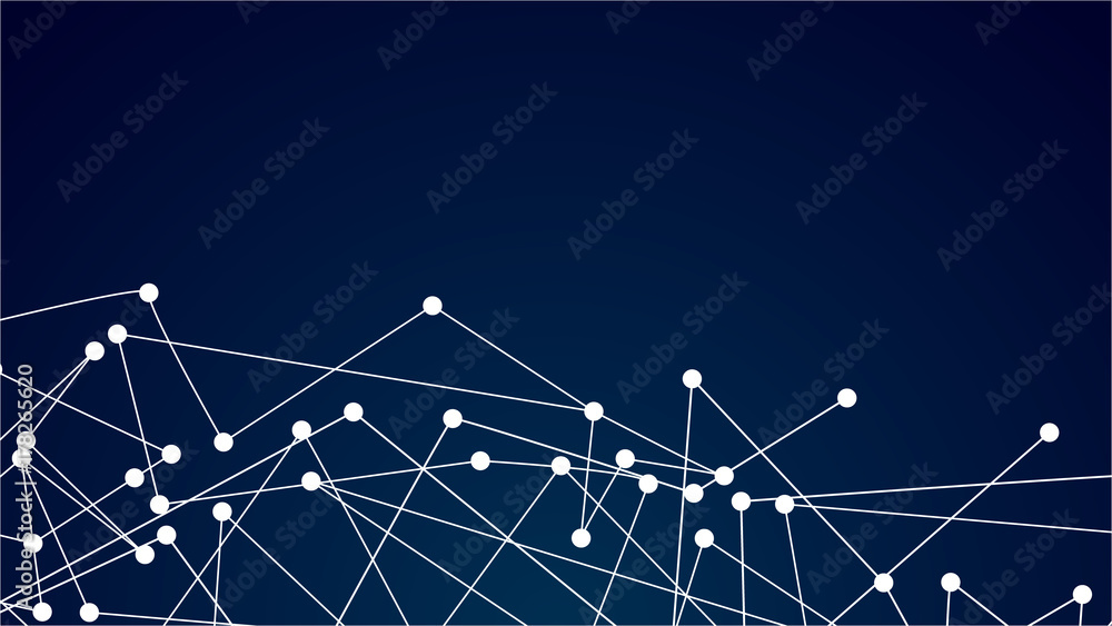 Poster abstract connecting dots and lines. connection technology science background.