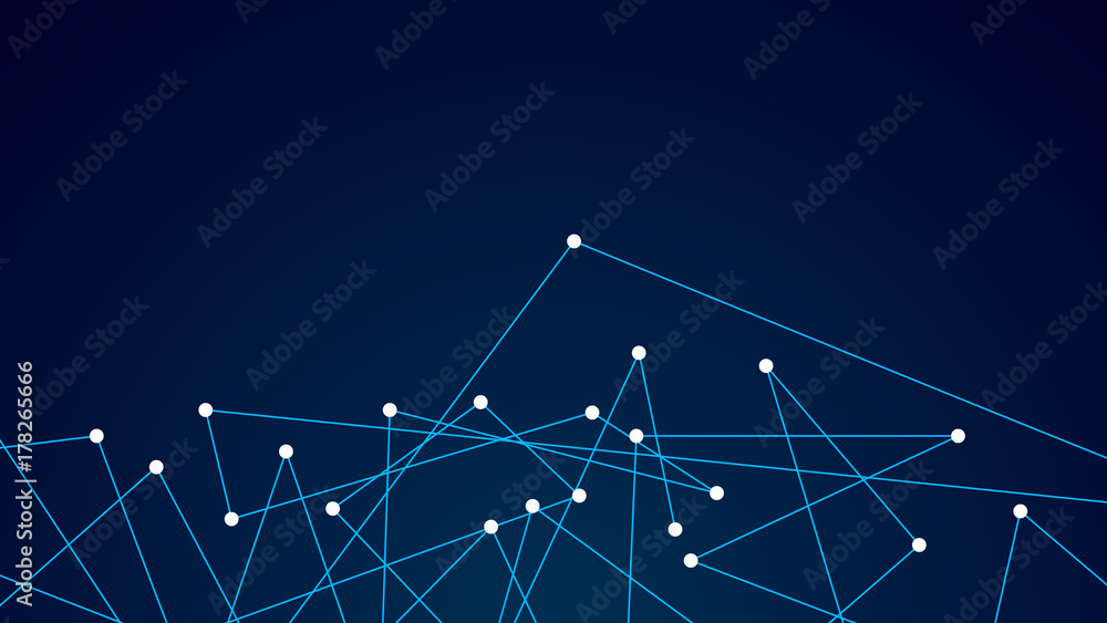 Poster abstract connecting dots and lines. connection technology science background.