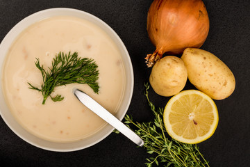 Bowl of Homemade Chicken Soup