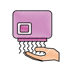 hand dryer automatic clean equipment icon