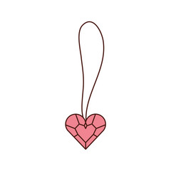 cute necklace heart jewelry for princess girl