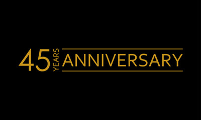 45 years anniversary icon. 45th birthday emblem. Anniversary design element. Vector illustration. © metelsky25