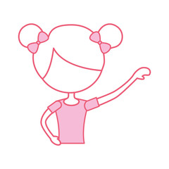 the portrait of a cute little ballerina classical dance costume