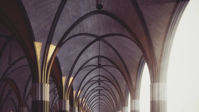 Gothic style ceiling
Loopable animation. Architectural background.