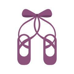 pair pointe ballet shoes slippers icon