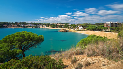 Fototapeta na wymiar Detail of the Spanish coast (Costa Brava, La Fosca)