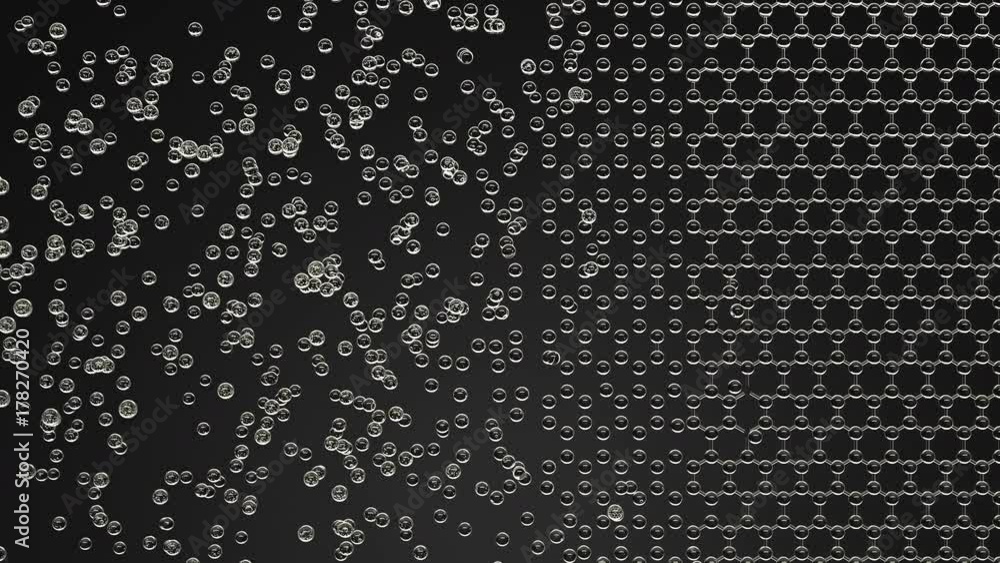 Poster creation of hexagonal molecular structure, loopable animation