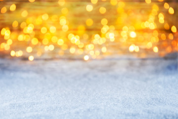christmas xmas snow bokeh background with many lights with copy space / Weihnachten hintergrund...