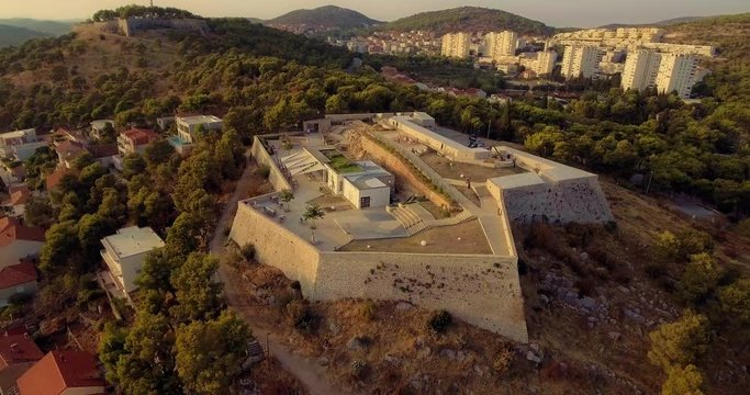 Sibenik Barone Fortress aerial